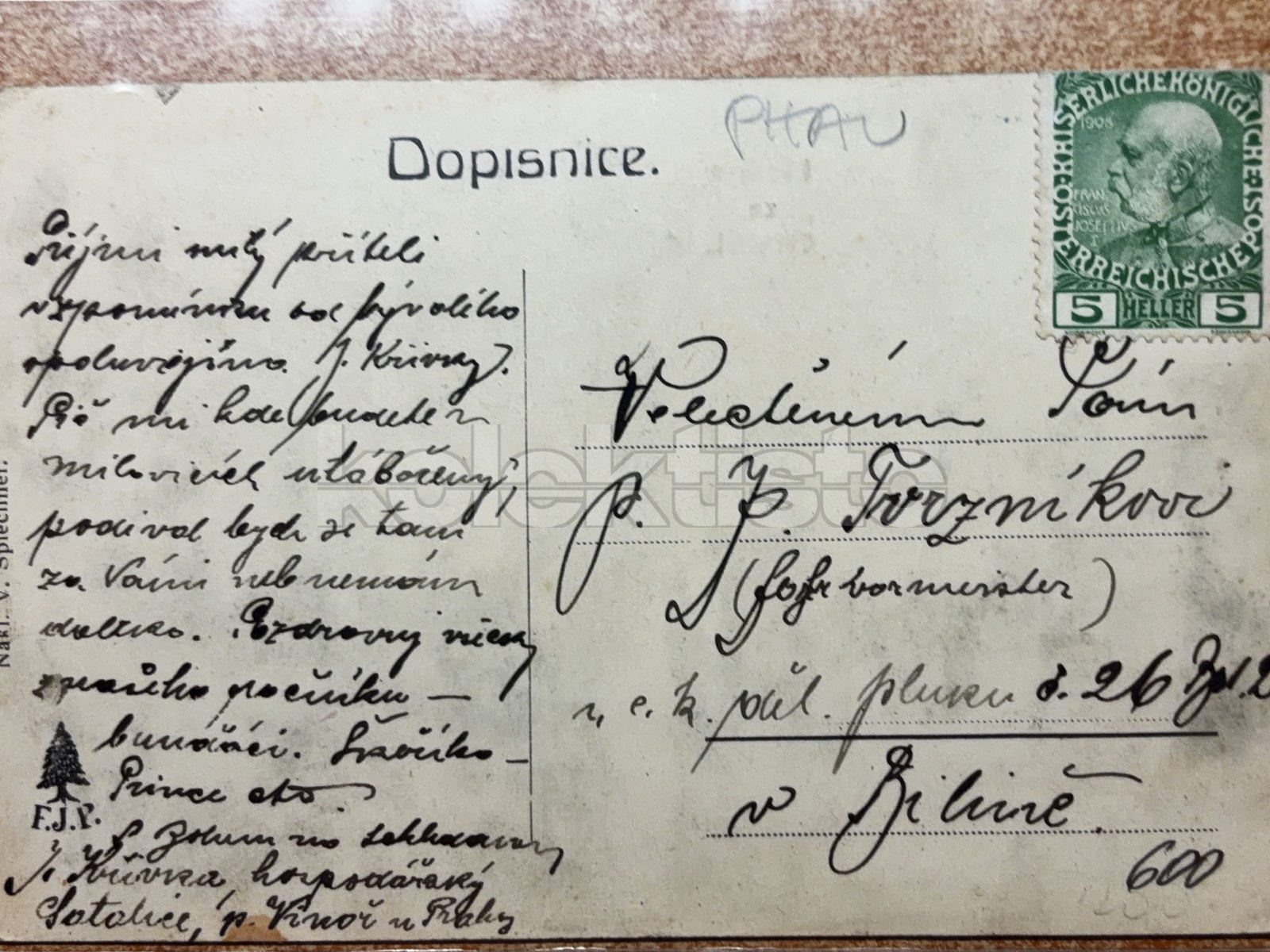 600 Kč ABM Pohlednice Praha 9-Horní Počernice HOSPODY, CZE145727