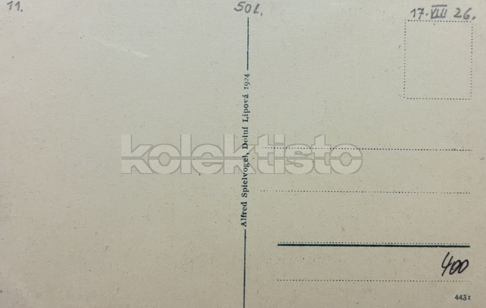 400 Kč JE Pohlednice Lipová-lázně, CZE145731
