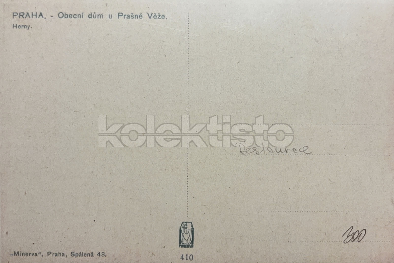 300 Kč ABM Pohlednice Praha 1-Staré Město HOSPODY, CZE145750