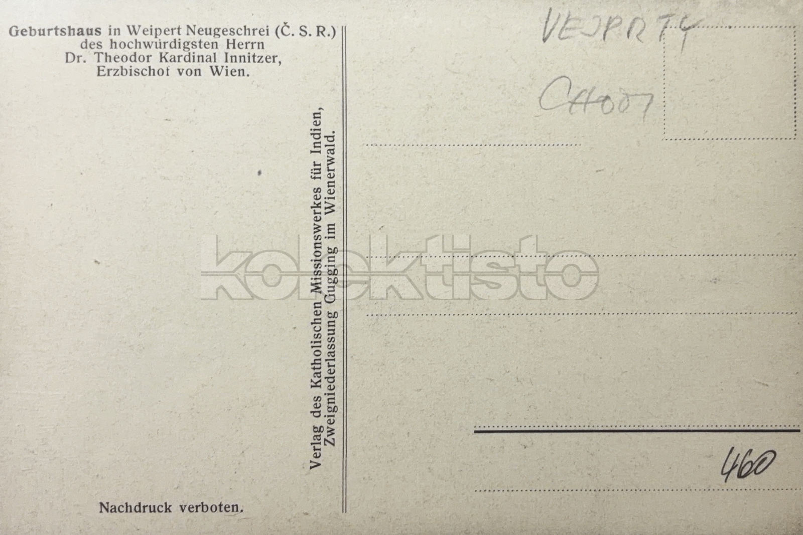 460 Kč CV Pohlednice Vejprty, CZE145763