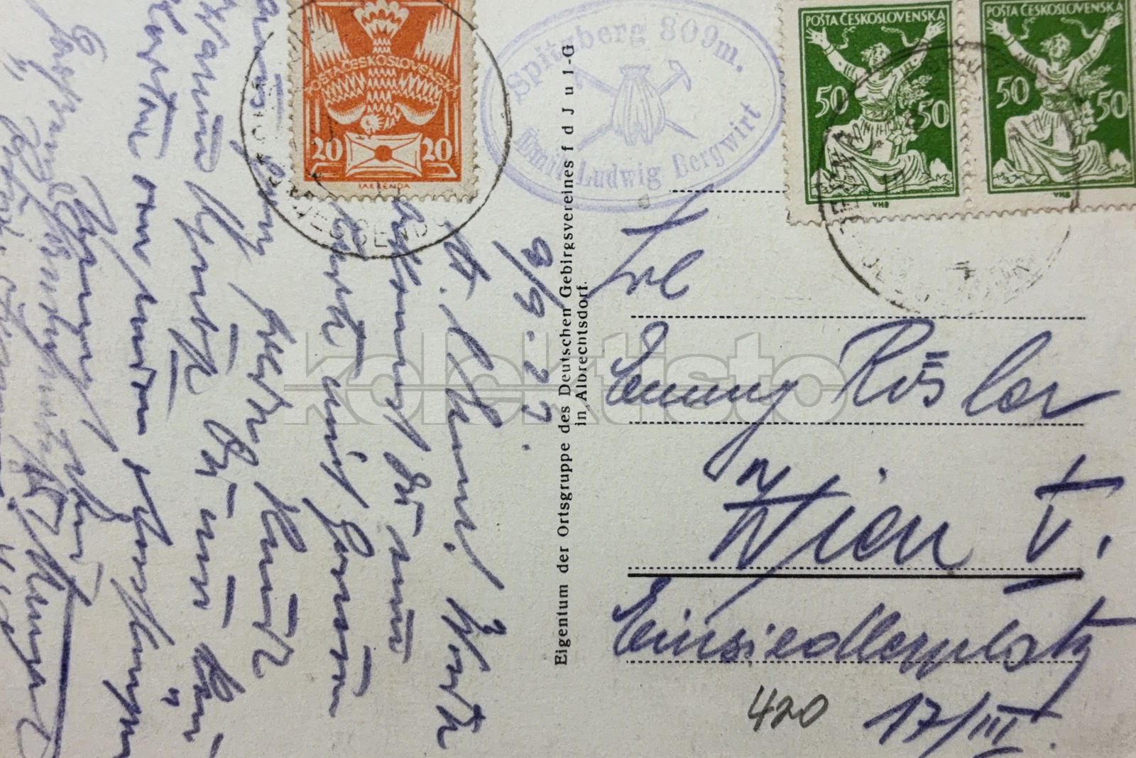 420 Kč JN Pohlednice Albrechtice v Jizerských horách-Tanvaldský Špičák ROZHLEDNY, CZE145810