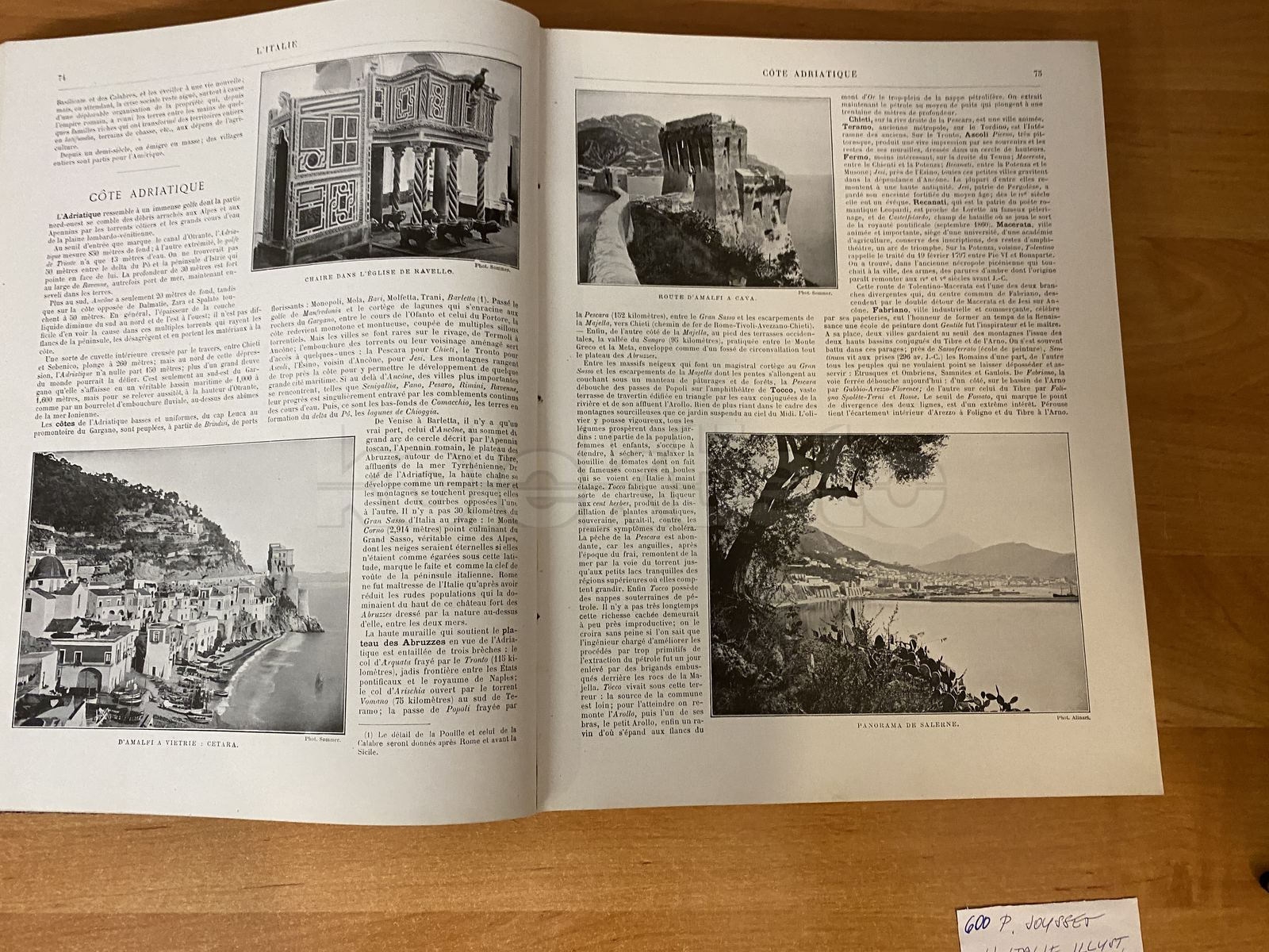 Kniha L´ITALIE ILUSTRÉE, autor P. Jousset, 748 fotografií