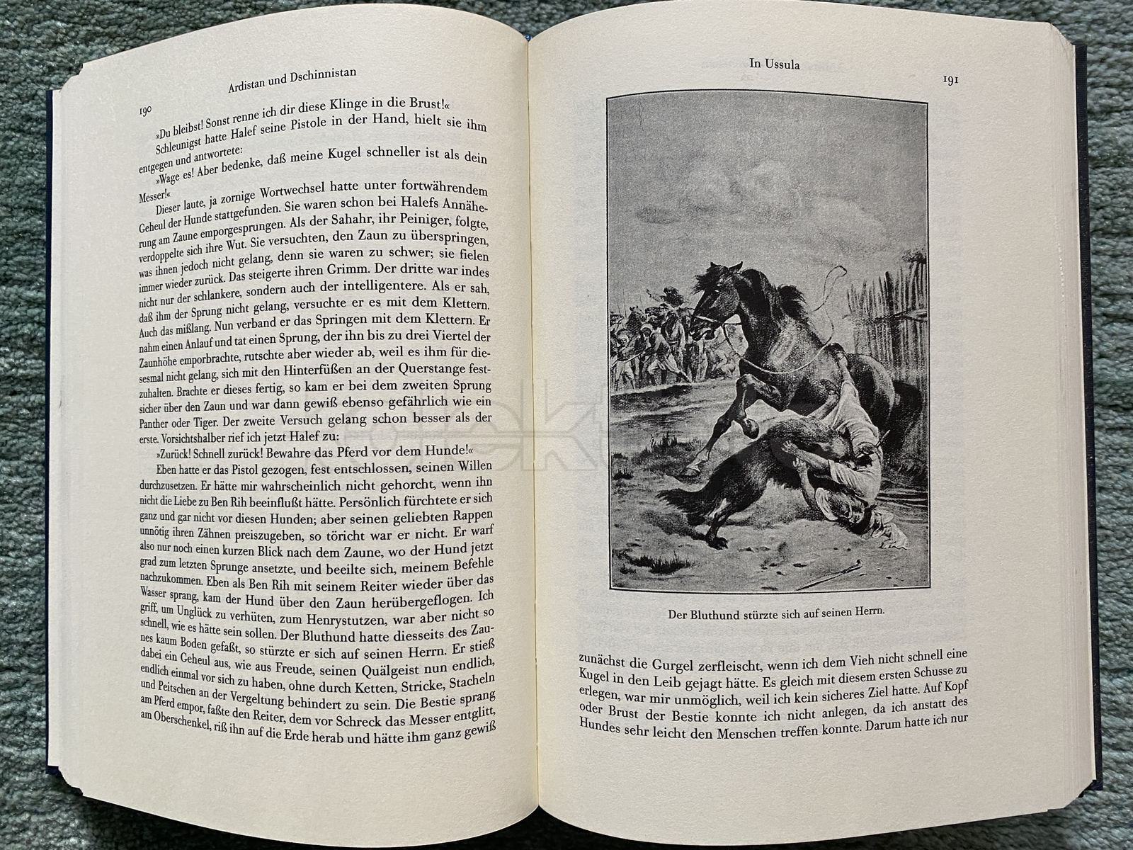 Knhy Hulánova láska, sada 2 knih, autor Karl May, reedice, německy, ilustroval Josef Ulrich