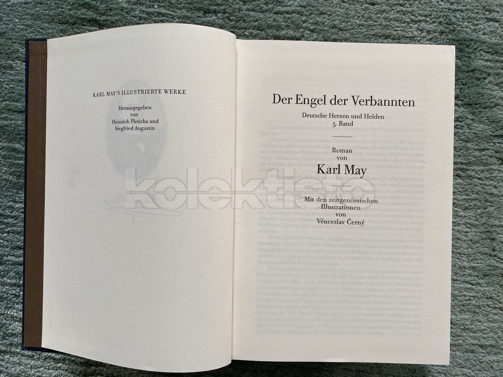 Kniha Deutschen Herzen, autor Karl Maye, 1.+2.+5. díl, reedice, německy, ilustroval Vnceslav Černý