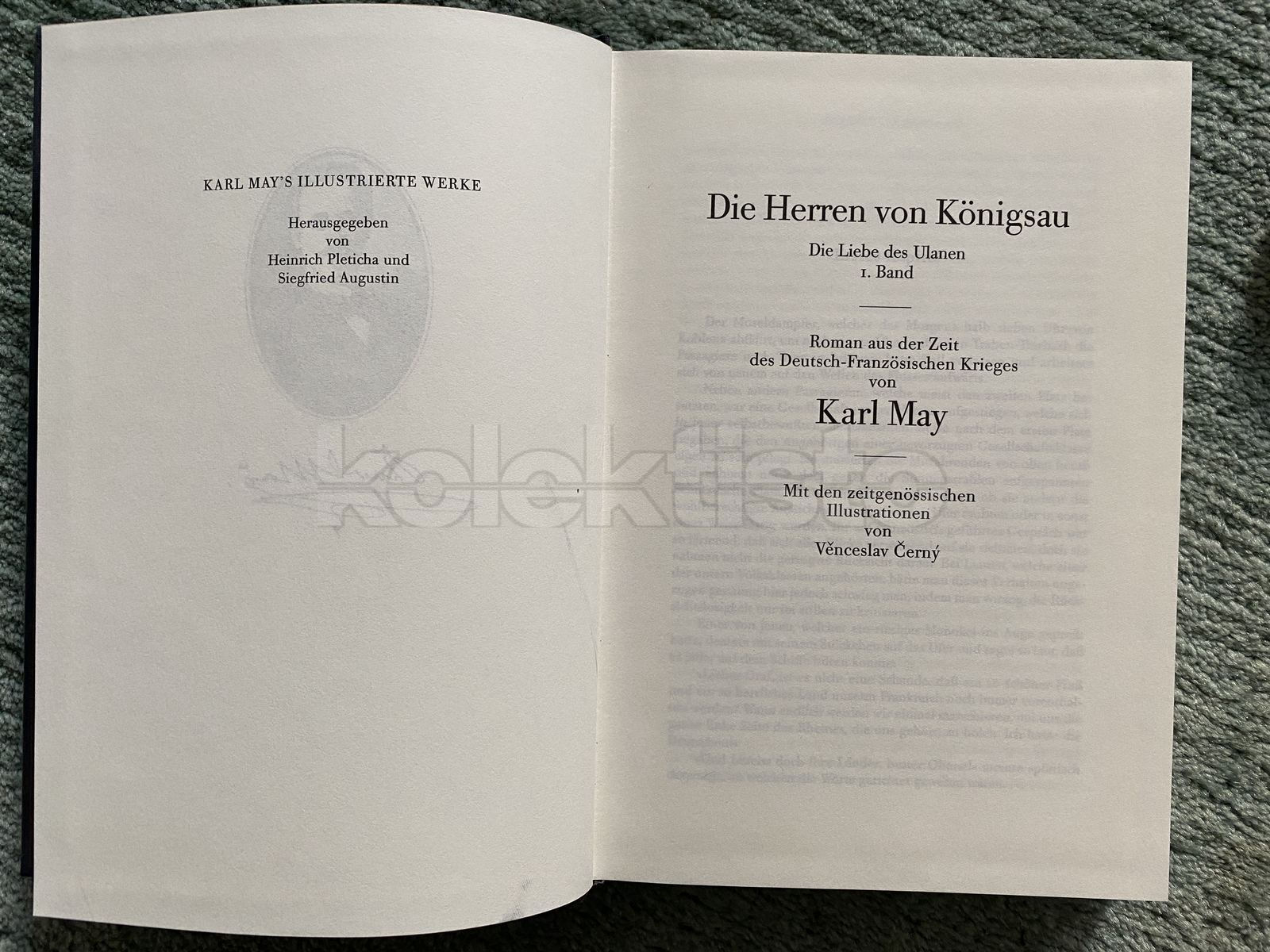 Knihy Hulánova láska, sada 5 knih, autor Karl May, reedice, německy, ilustroval Věnceslav Černý