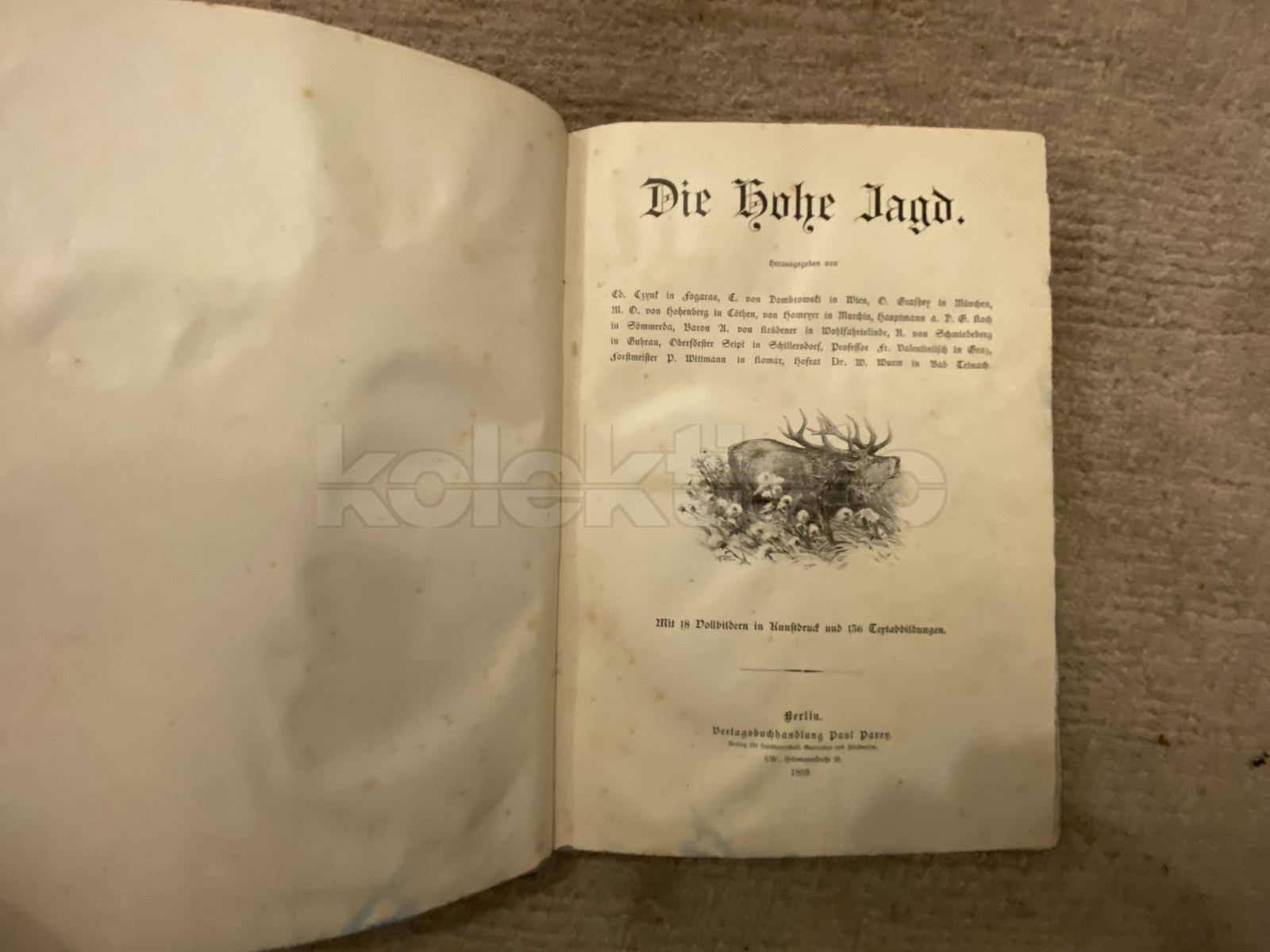 Kniha DIE HOHE JAGD, originální vazba