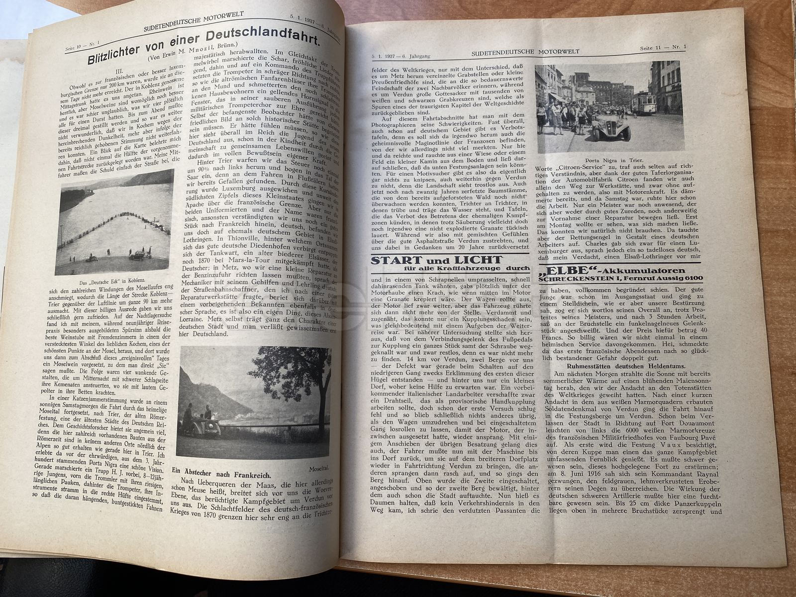 Časopis Sudetendeutsche motorwelt, ročník 1936 24 ks a ročník 1937 24 ks