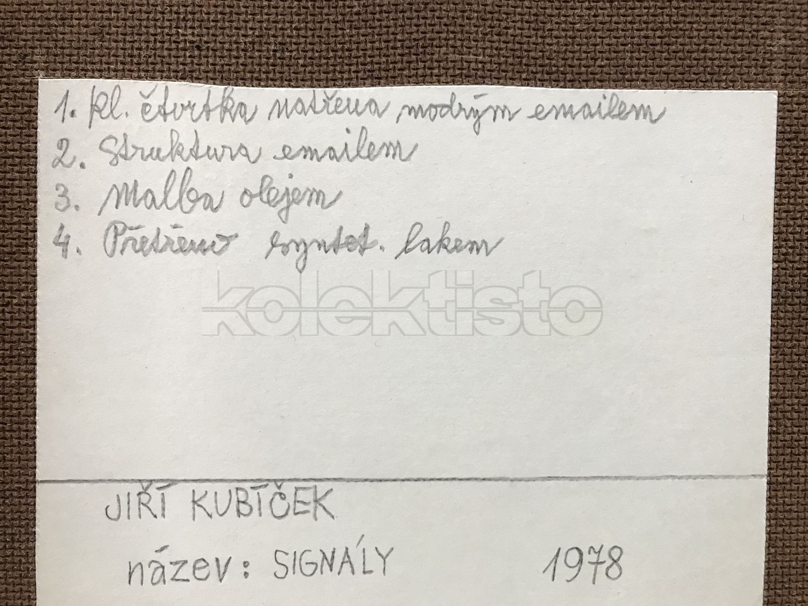 Obraz Signály, autor Kubíček Jiří, olej