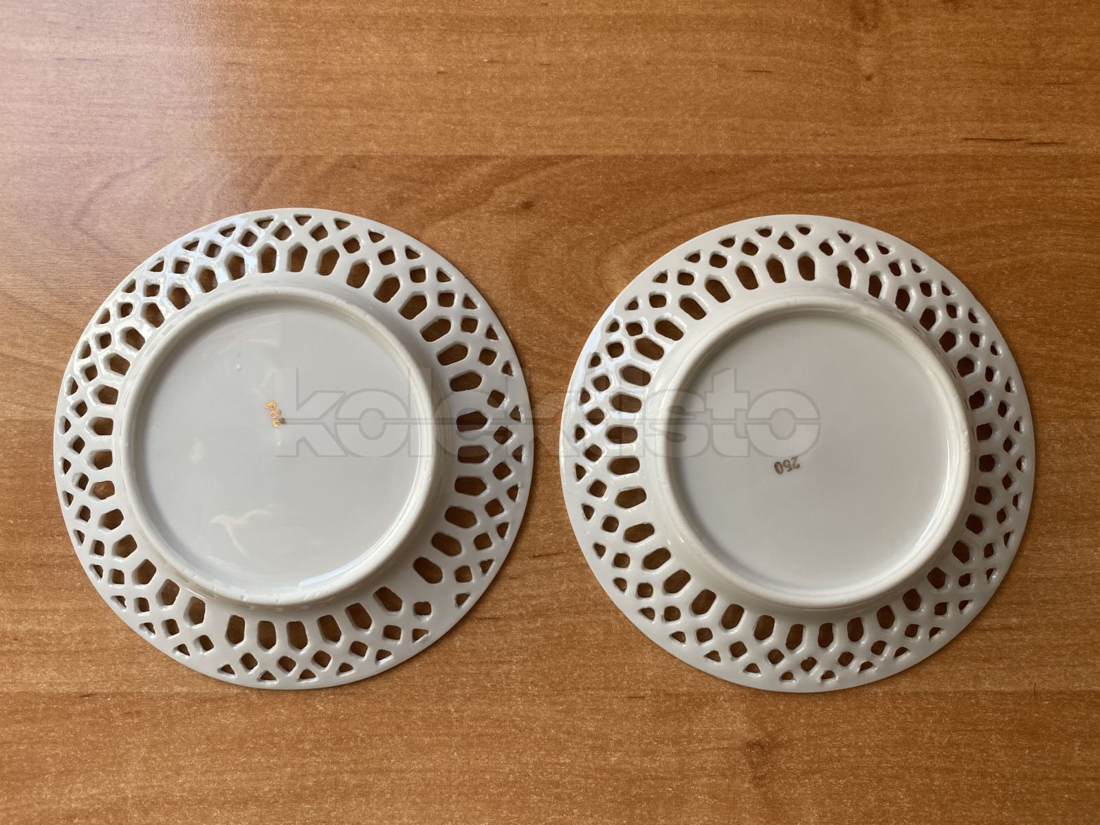 Porcelánové talířky Franz Josef a Vilém II., cena za 1 ks