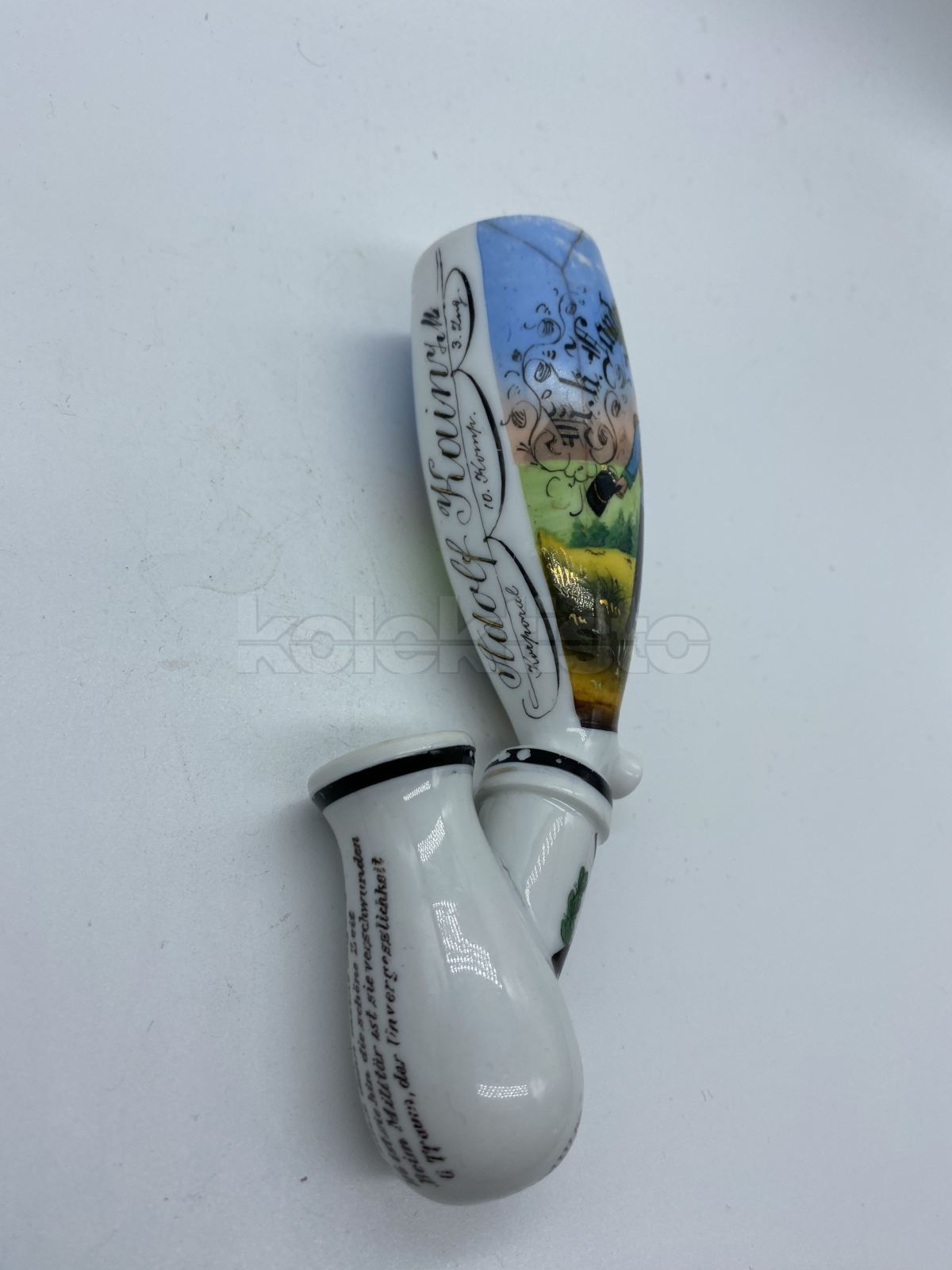 Porcelánová vojenská fajfka PĚŠÁK