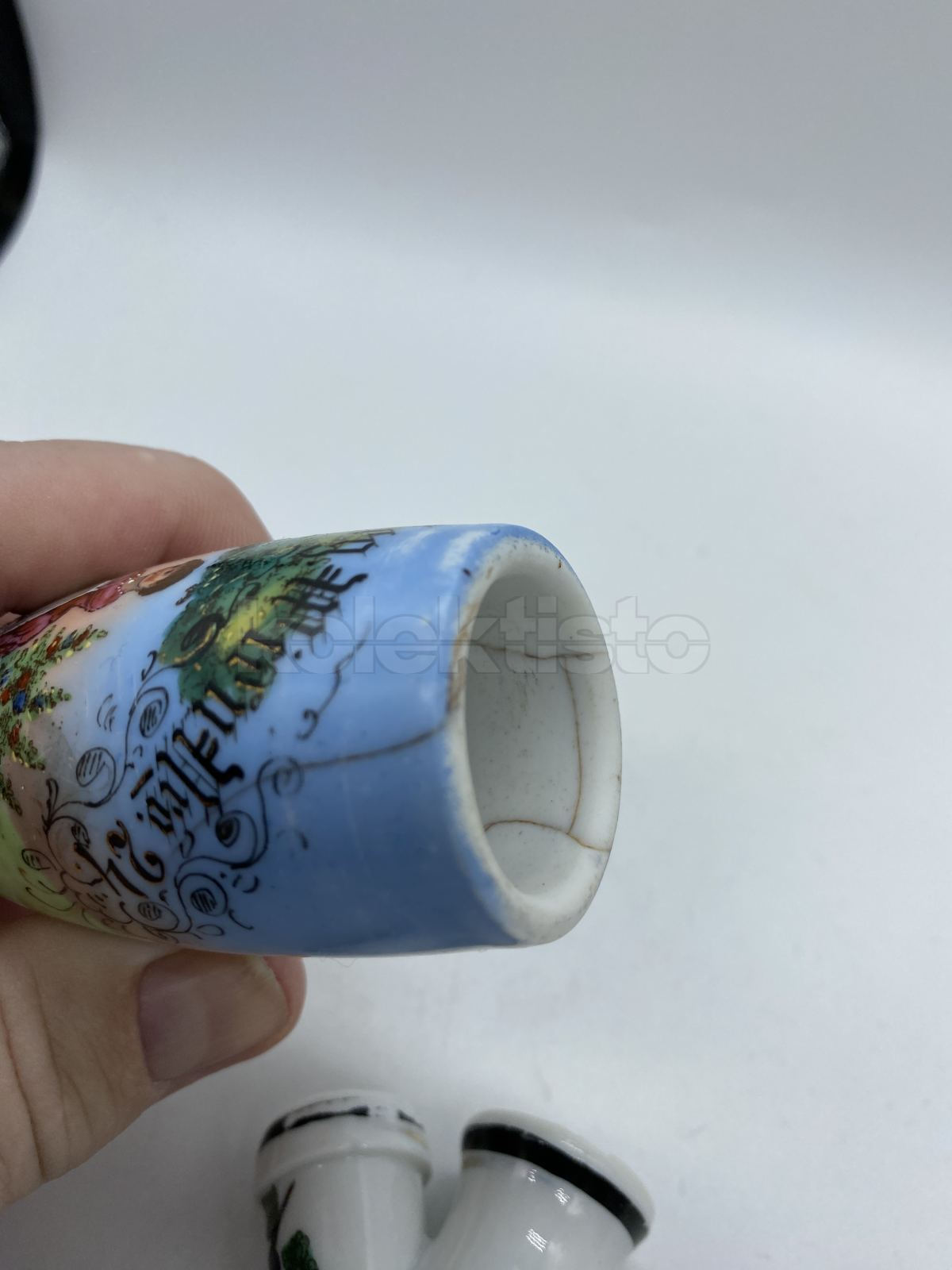 Porcelánová vojenská fajfka PĚŠÁK