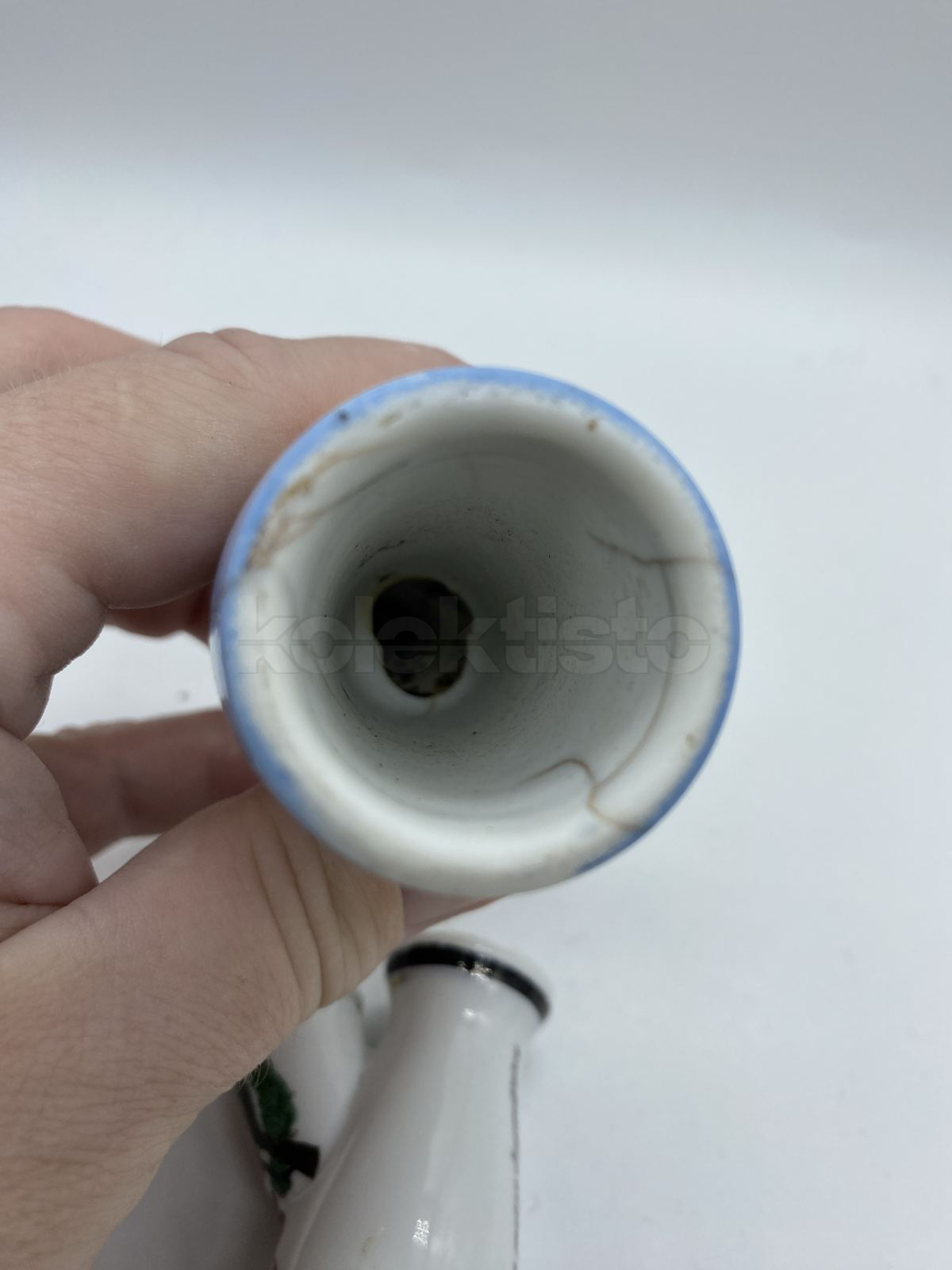 Porcelánová vojenská fajfka PĚŠÁK