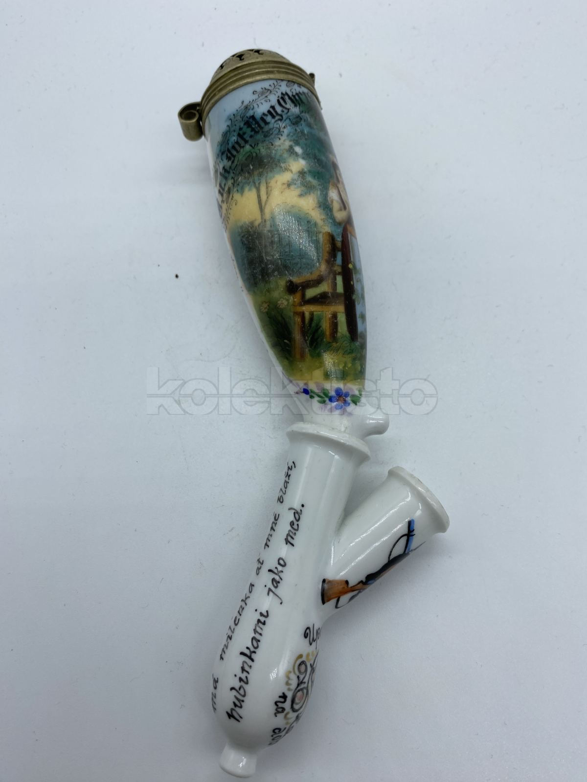 Porcelánová vojenská fajfka PĚŠÁK