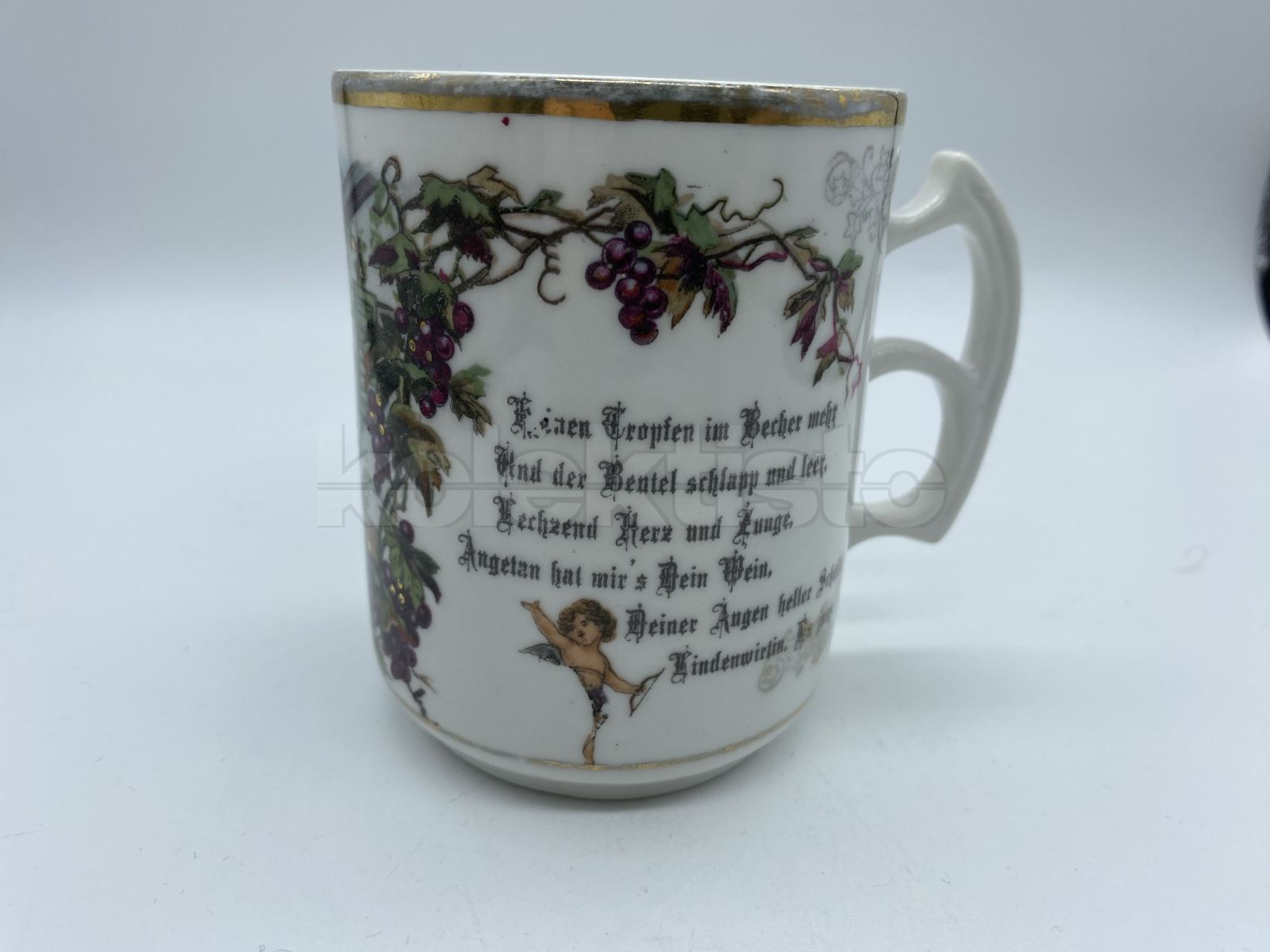 Porcelánový hrnek secese s básničkou