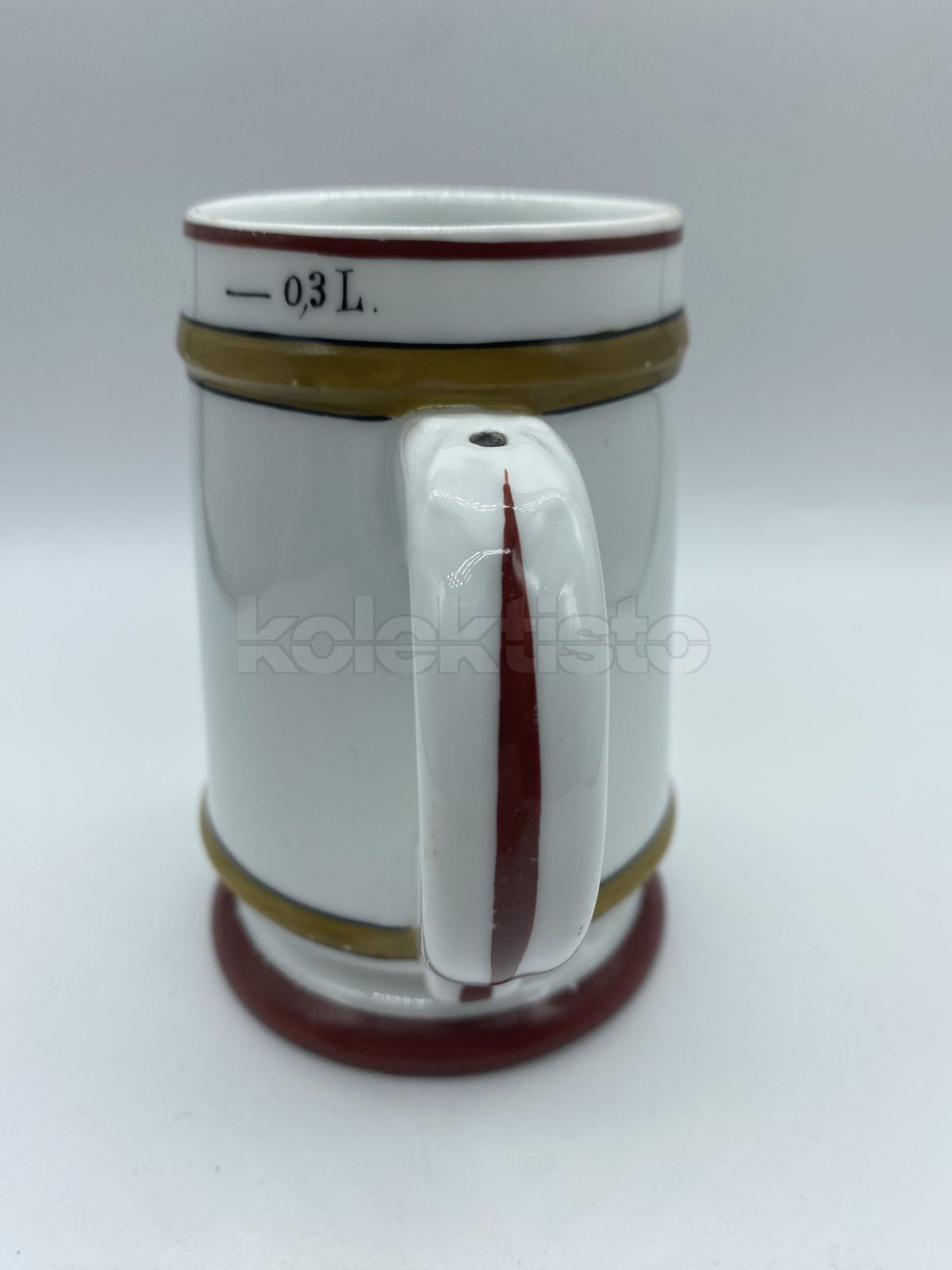 Porcelánový korbílek s obrázkem a průsvitkou