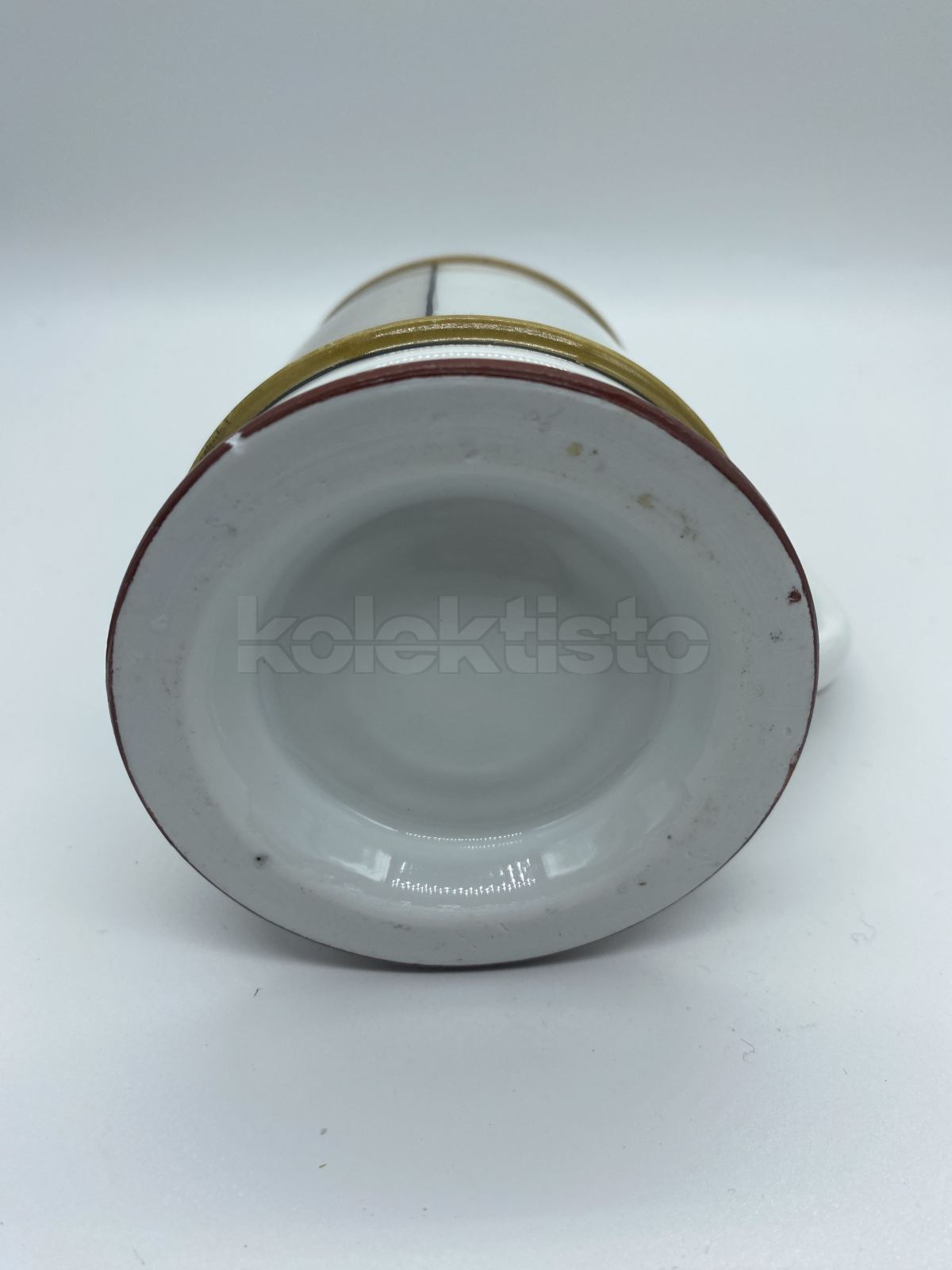 Porcelánový korbílek s obrázkem a průsvitkou