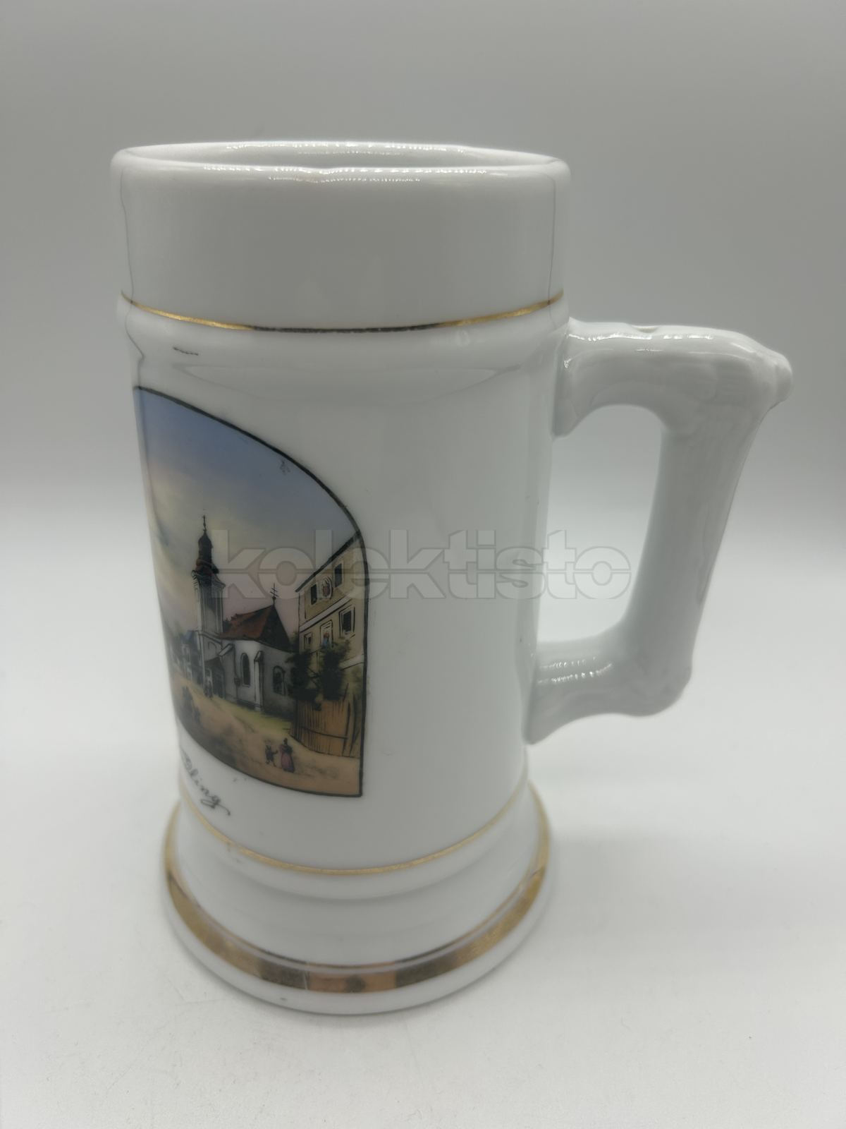 Porcelánový korbel FIRMA HERZENDACHT WEIDLING s průsvitkou