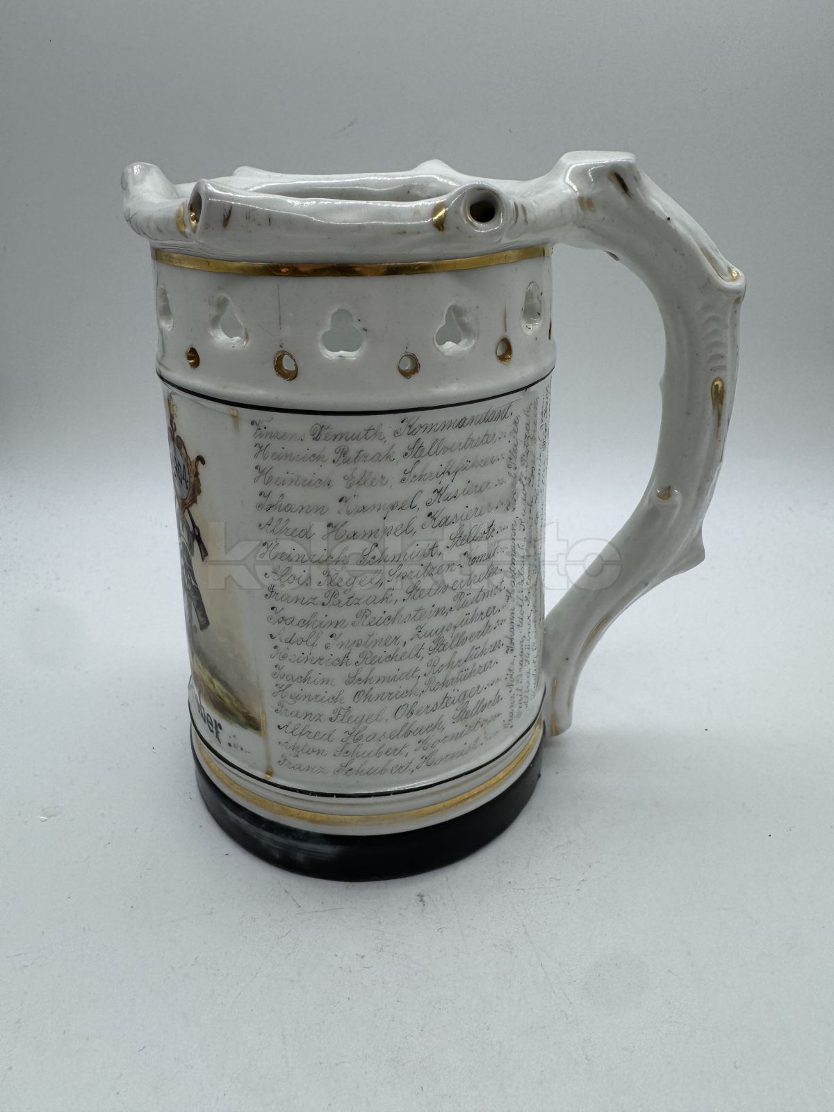 Porcelánový korbel HASIČI Z BOBERU (Polsko)
