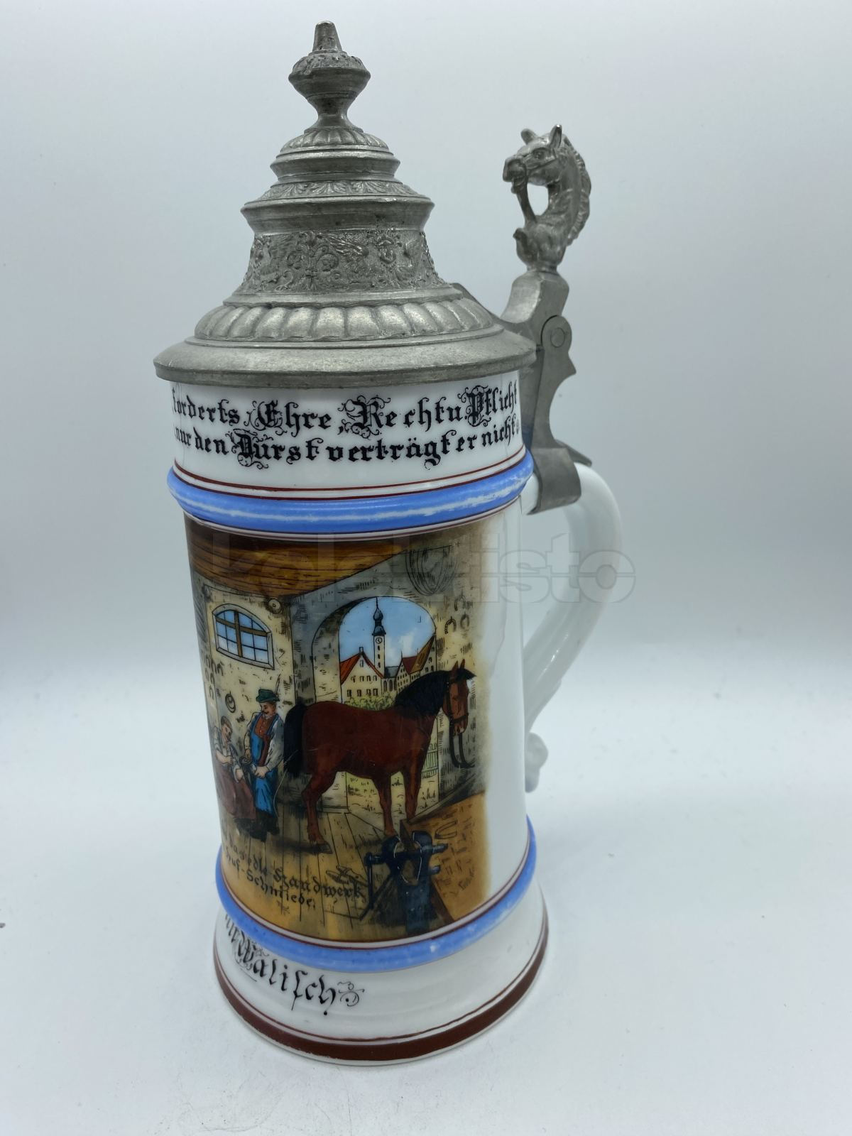 Porcelánový korbel s malbou povolání KOVÁŘ s průsvitkou