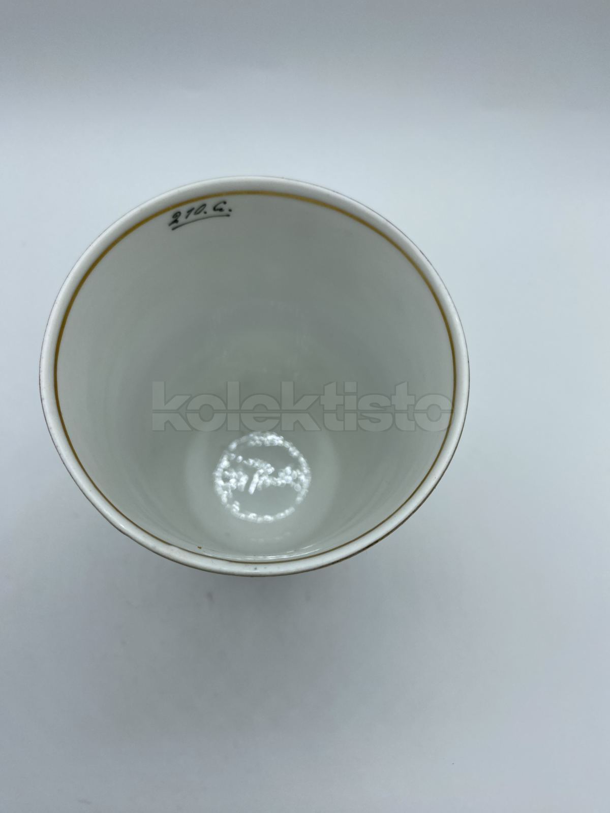Porcelánový lázeňský pohárek Karlovy Vary