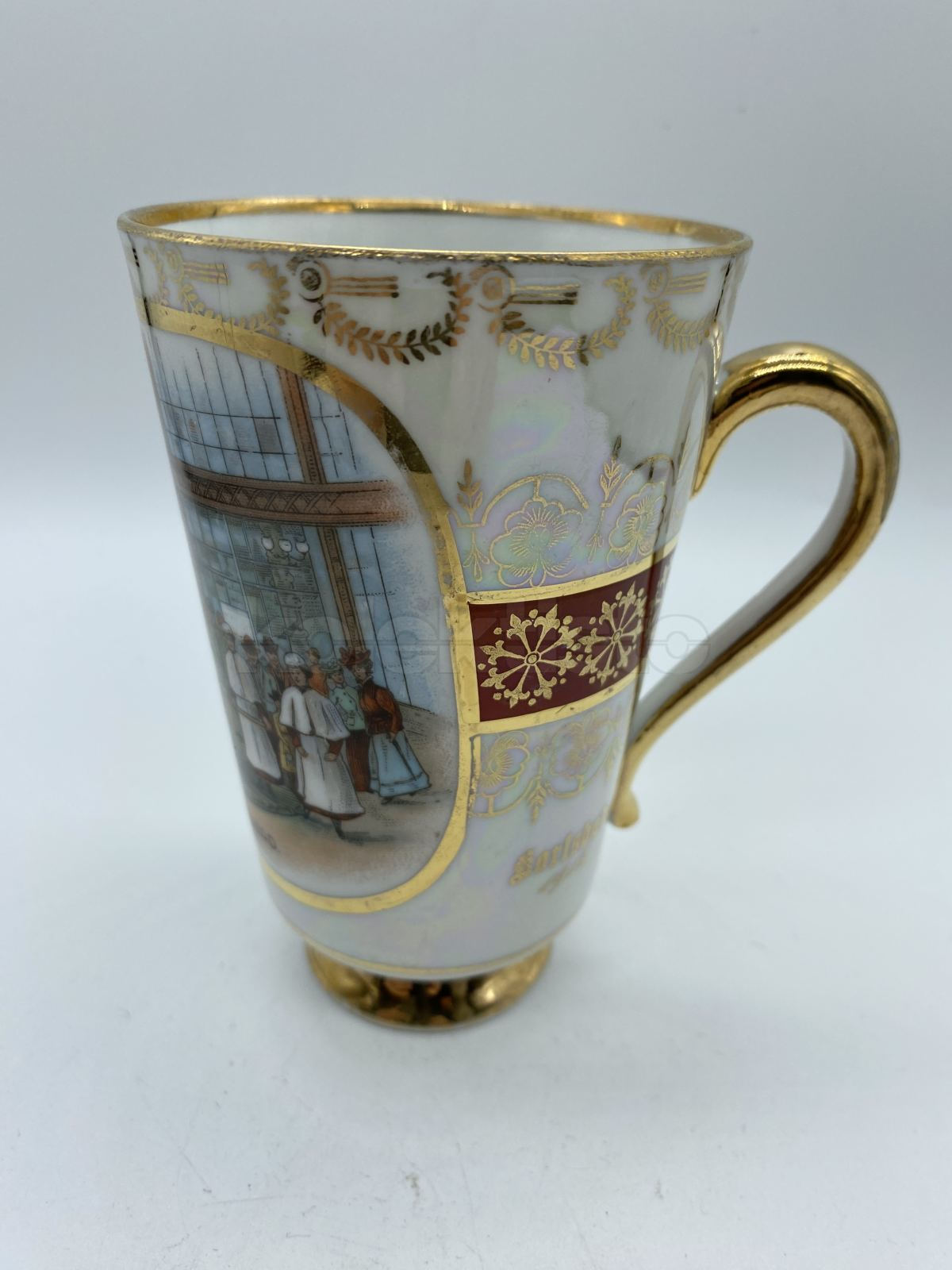 Porcelánový lázeňský pohárek Karlovy Vary