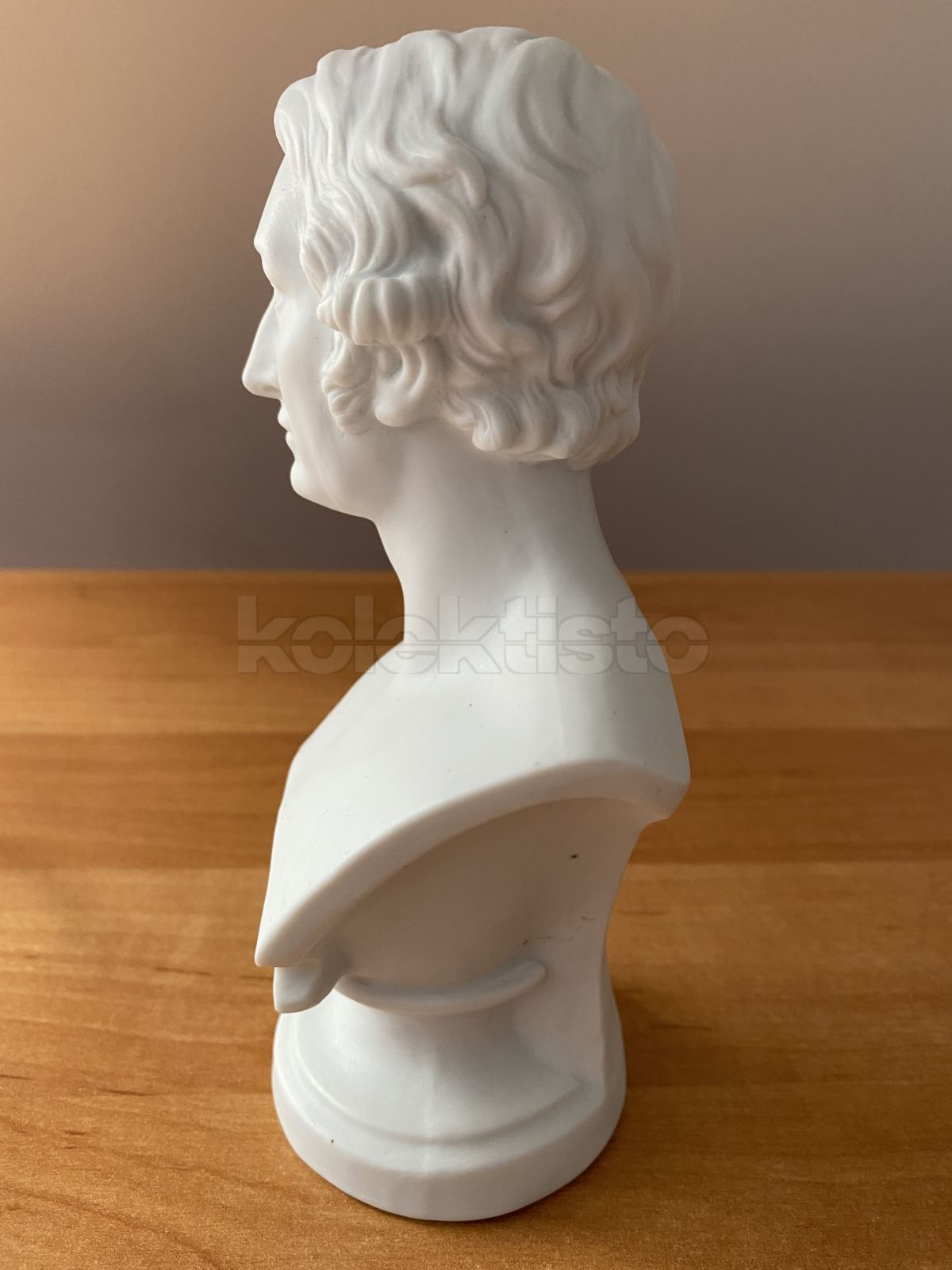 Porcelánová busta C.M.Weber, biskvit