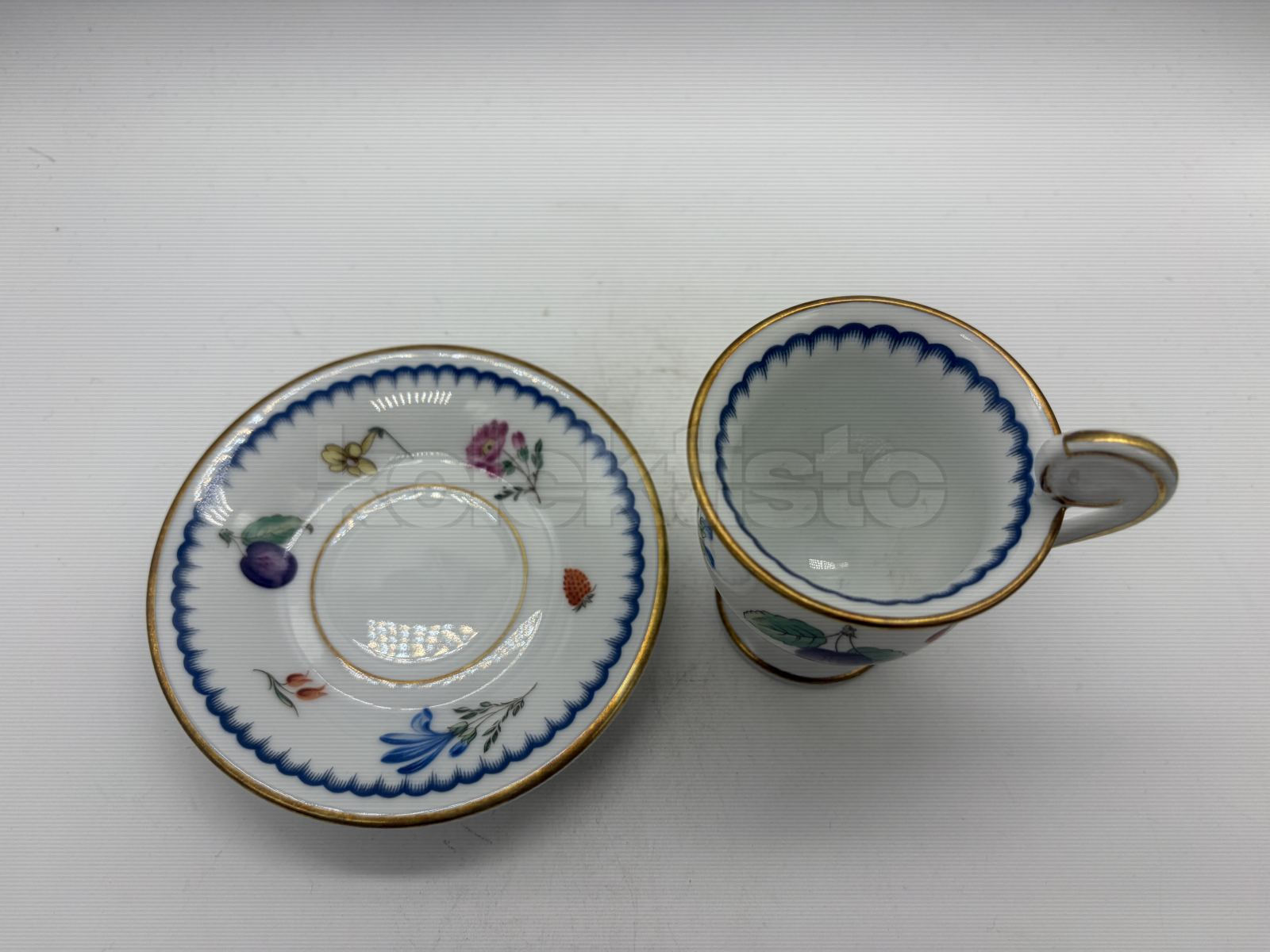 Porcelánový moka šálek s podšálkem zn. Richard Ginobi