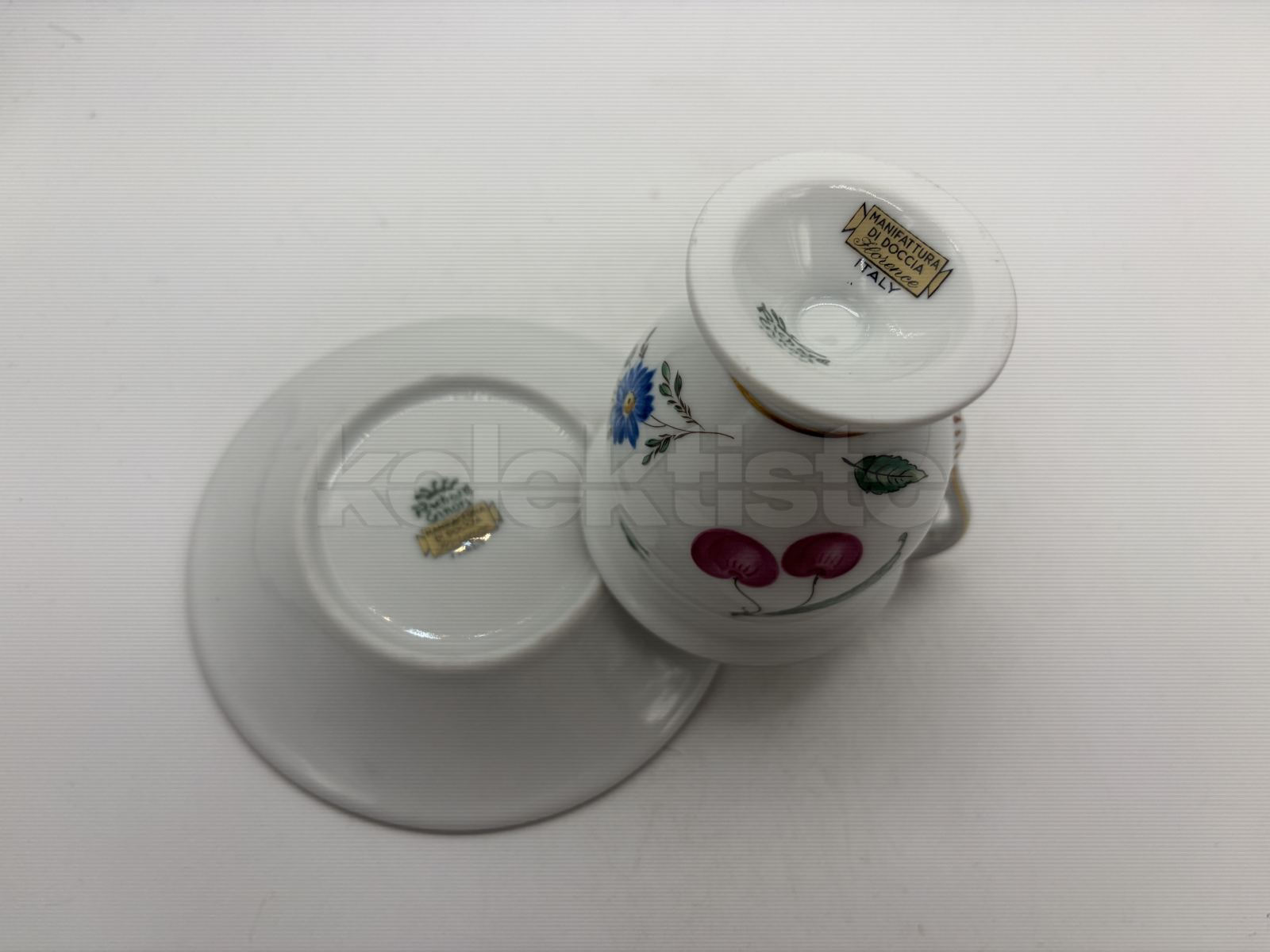 Porcelánový moka šálek s podšálkem zn. Richard Ginobi