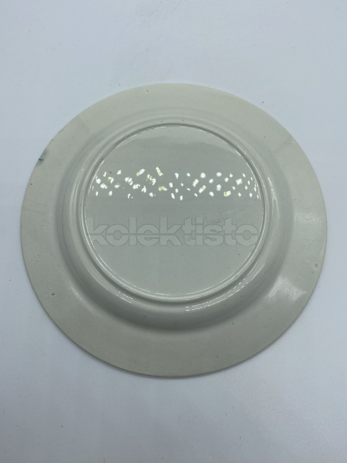 Porcelánový talířek zdobený černostiskem zámku ELZ FRANCIE
