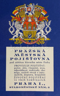 300 Kč ABM Pohlednice Praha 1 POJIŠŤOVNY, CZE100961