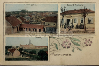 450 Kč ABV Pohlednice Mratín CUKROVARY, OBCHODY, CZE102454