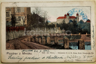 450 Kč ABZ Pohlednice Mníšek pod Brdy, CZE102797