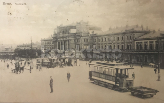 220 Kč BOM Pohlednice Brno TRAMVAJE, NÁDRAŽÍ, CZE105703