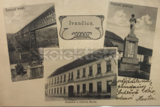 420 Kč BOV Pohlednice Ivančice POMNÍKY, CZE106320