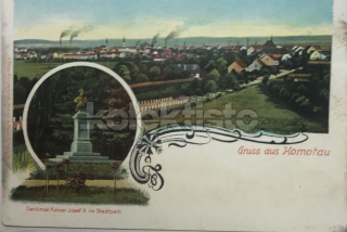 450 Kč CV Pohlednice Chomutov POMNÍKY, CZE108976