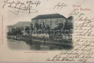 360 Kč CV Pohlednice Kadaň KASÁRNY, CZE109062