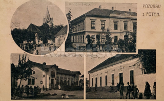 420 Kč KH Pohlednice Potěhy HOSPODY, OBCHODY, CZE113055