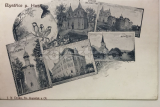 500 Kč KM Pohlednice Bystřice pod Hostýnem, CZE113825
