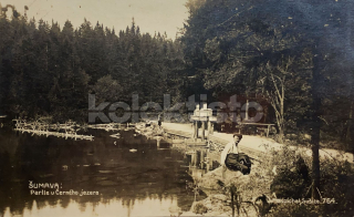 220 Kč KT Pohlednice Černé jezero, CZE114287