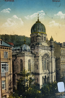 600 Kč KV Pohlednice Karlovy Vary SYNAGOGY, CZE114750