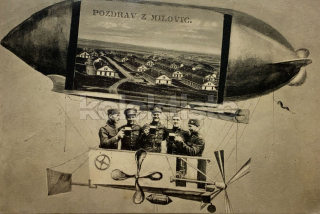 1200 Kč NB Pohlednice Milovice VZDUCHOLODĚ, CZE118002