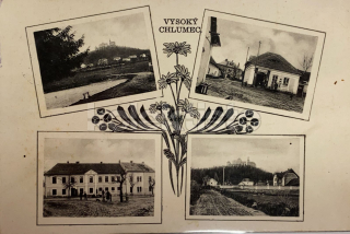 360 Kč PB Pohlednice Vysoký Chlumec, CZE120214
