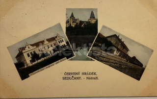 460 Kč PB Pohlednice Sedlčany-Červený Hrádek, CZE120712