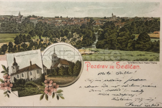 800 Kč PB Pohlednice Sedlčany, CZE120713