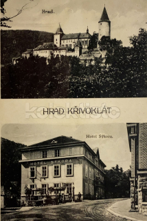 360 Kč RA Pohlednice Křivoklát HOTELY, CZE122516