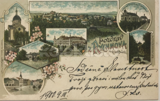 800 Kč RK Pohlednice Rychnov nad Kněžnou, CZE122834