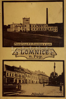 420 Kč SM Pohlednice Lomnice nad Popelkou TOVÁRNY, CZE123401