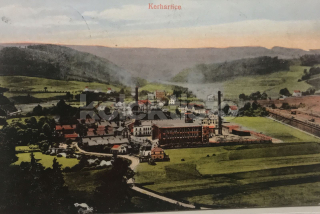 300 Kč UO Pohlednice Kerhartice TOVÁRNY, CZE126196