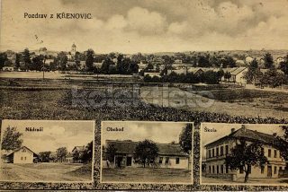 420 Kč VY Pohlednice Křenovice NÁDRAŽÍ, OBCHOD, CZE126811