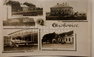 500 Kč ZL Pohlednice Otrokovice NÁDRAŽÍ, LETADLA, TOVÁRNY, CZE126920